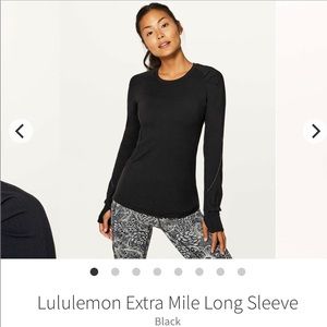Extra Mile Long Sleeve Black tip by Lululemon